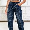 Jump Start Leopard Pants - Navy Leopard