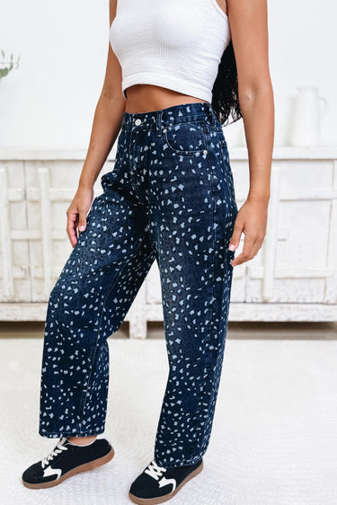 Jump Start Leopard Pants - Navy Leopard