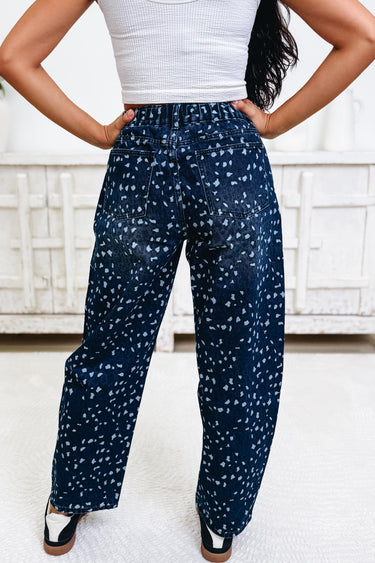Jump Start Leopard Pants - Navy Leopard