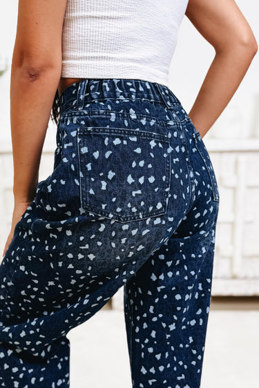 Jump Start Leopard Pants - Navy Leopard