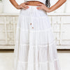 Comin In Hot Tiered Skirt - Off White