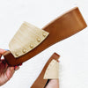 Uma Platform Sandals - Beige Raffia