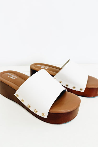 Uma Platform Sandals - White Pu