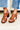 More Embossed Floral Heel Sandals - Tan