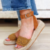 Paisley Wedges - Camel