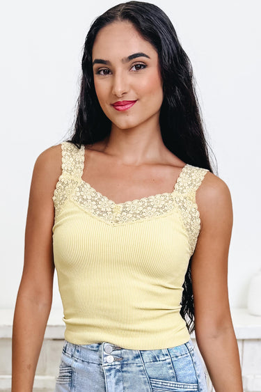 Fallen For Lace Tank Top - 4 Colors!