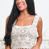 Carry On Floral Crochet Tank Top - 2 Colors!