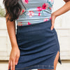 Right Timing Denim Skirt - Dark Denim