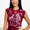 Seeing You Flocked Mesh Top