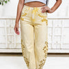 Pretty Little Pair By Saige Denim - Barrel Jeans - Yellow