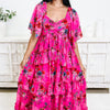 Layered Lavish Floral Dress - 2 colors