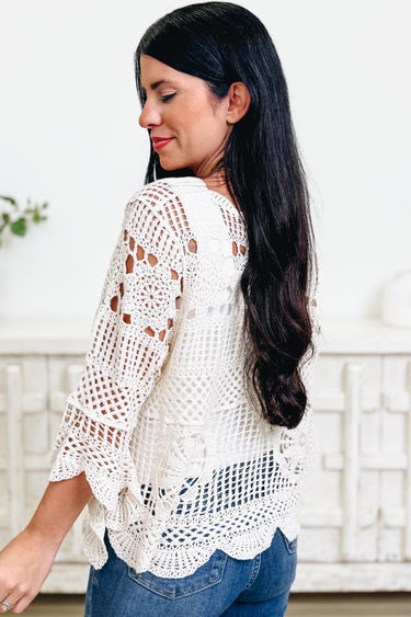Do My Part Open Knit Top