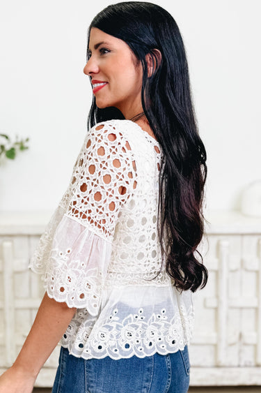 Gold Hearted Crochet Top