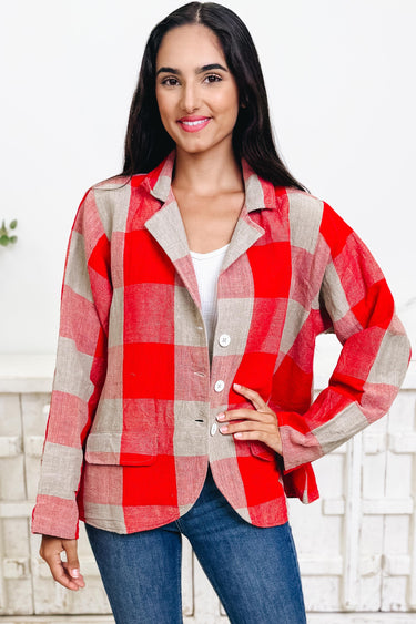 Check The Plaid Blazer - 2 Colors!