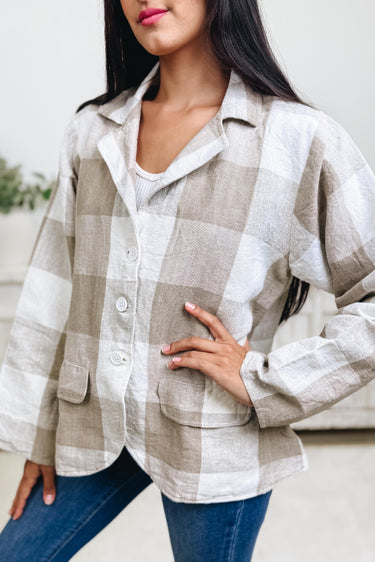 Check The Plaid Blazer - 2 Colors!