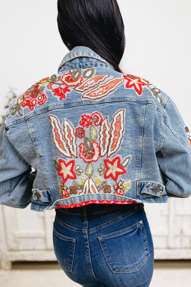 Kiki Floral Denim Jacket