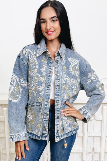 All About Me Paisley Denim Jacket