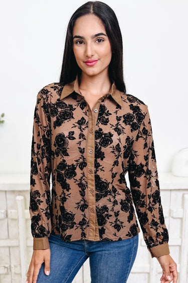 Treasure Hunting Floral Button Down Top - 3 Colors!