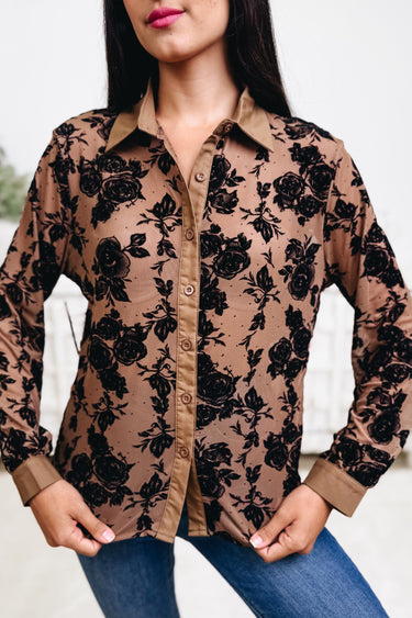 Treasure Hunting Floral Button Down Top - 3 Colors!