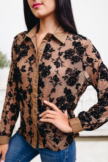 Treasure Hunting Floral Button Down Top - 3 Colors!