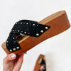 Uma Studded Platform Sandals - Black