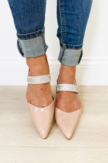 Stephy Slingback Pumps - Nude Patent