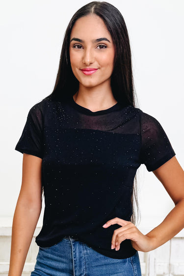 Wild Resolution Solid Mesh Top - 3 Colors!