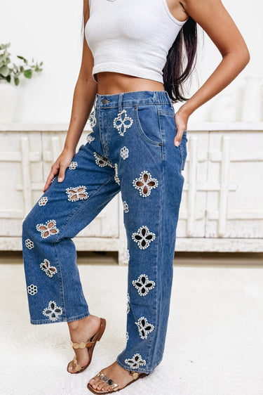 Vivianne Straight Leg Pearl Jeans