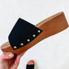 Uma Platform Sandals - Black Nubuck
