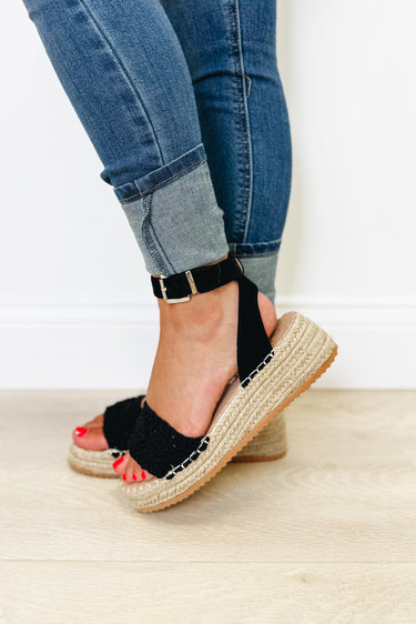 Paisley Wedges - Black