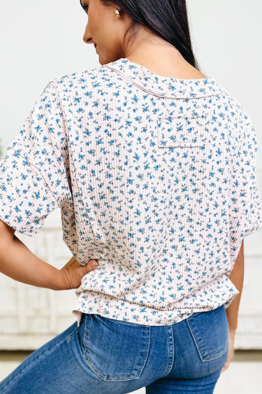 Rest Assured Floral Ribbed Top