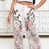 Little Miss Simple Floral Leopard Crochet Pants