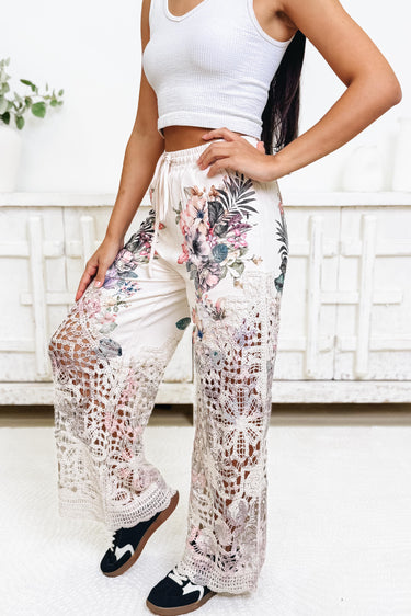 Little Miss Simple Wildflower Crochet Pants