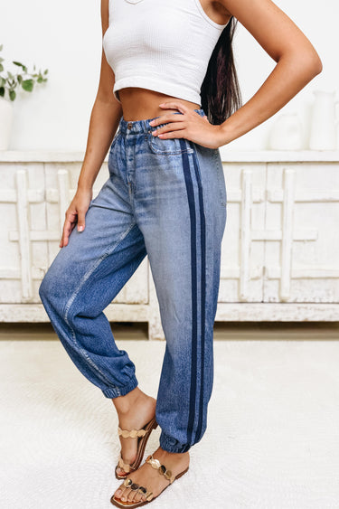 Flow & Roll Joggers - Medium Denim