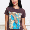 Aqua Paisley Leopard Tee - 3 Colors!