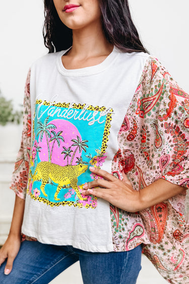 Wanderlust Tropical Leopard Top - 2 Colors!