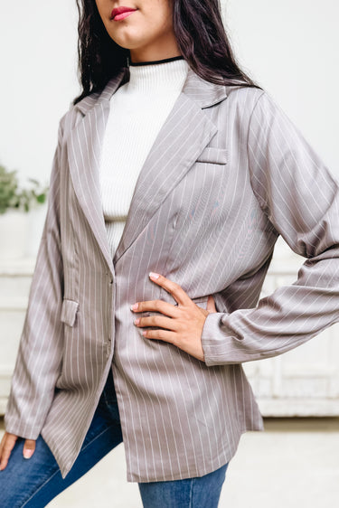 High Class Pin Striped Blazer - 2 Colors!