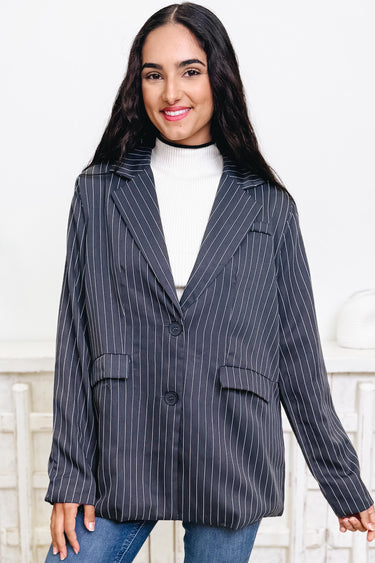 High Class Pin Striped Blazer - 2 Colors!
