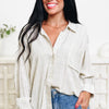 Comfort Icon Button Down Striped Top - 2 Colors!