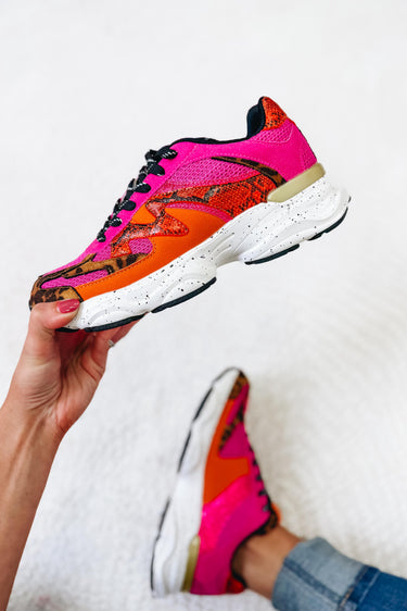 Global Chunky Modern Sneakers - Fuchsia Orange