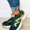Global Chunky Modern Sneakers - Green Gold