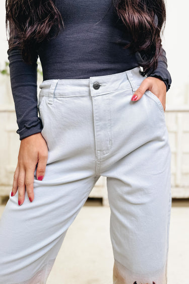 Riding Free Horse Tapered Pants - Light Blue