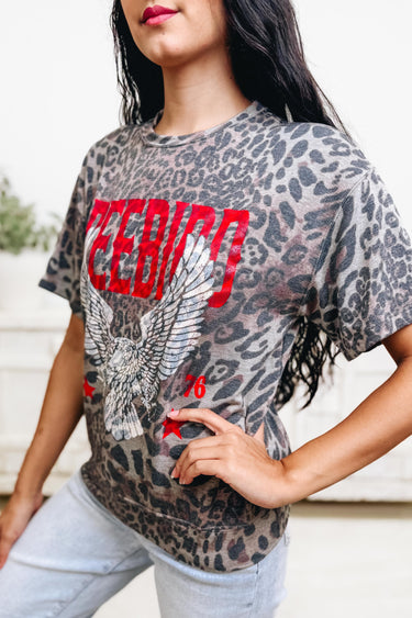 Ruff & Rowdy Free Bird Graphic Tee - Leopard