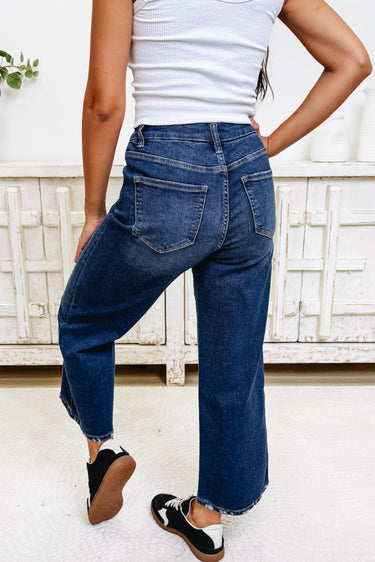 No Better Feeling By Zenana - Wide Leg Jeans - Dark