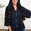 Actual Love Lace Button Down Top - 4 Colors!