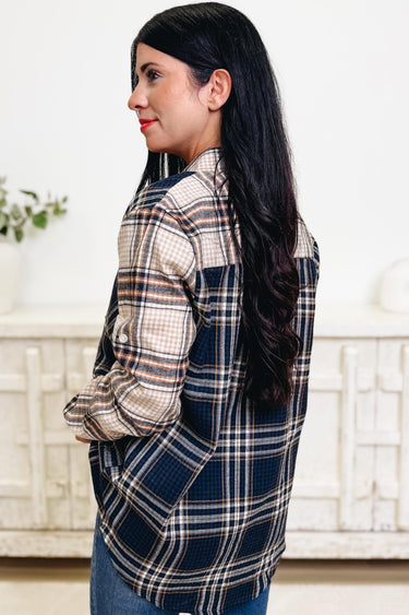 The Fun Don't Stop Plaid Button Down Top