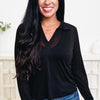 Just Because Collared Top - 2 Colors!