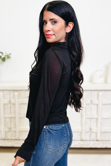 Just Because Collared Top - 2 Colors!