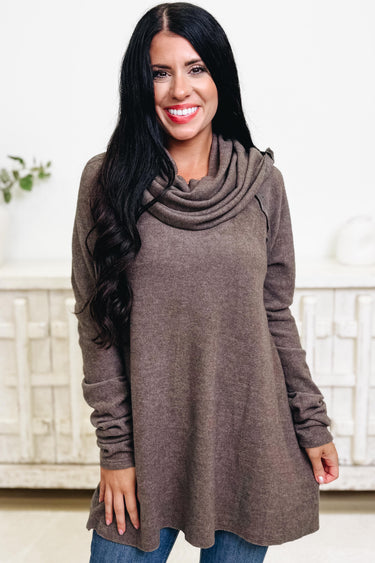 Coffee Date Cowl Neck Top - 4 Colors!