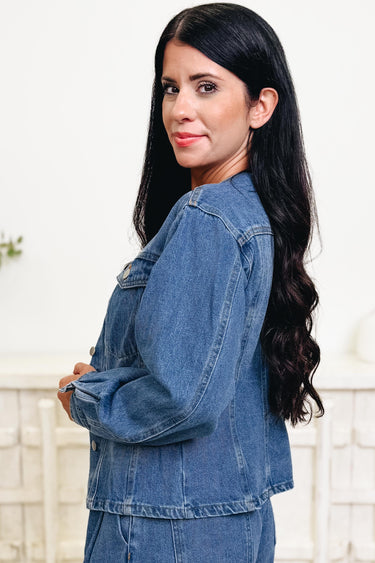 Fit & Flare Denim Top